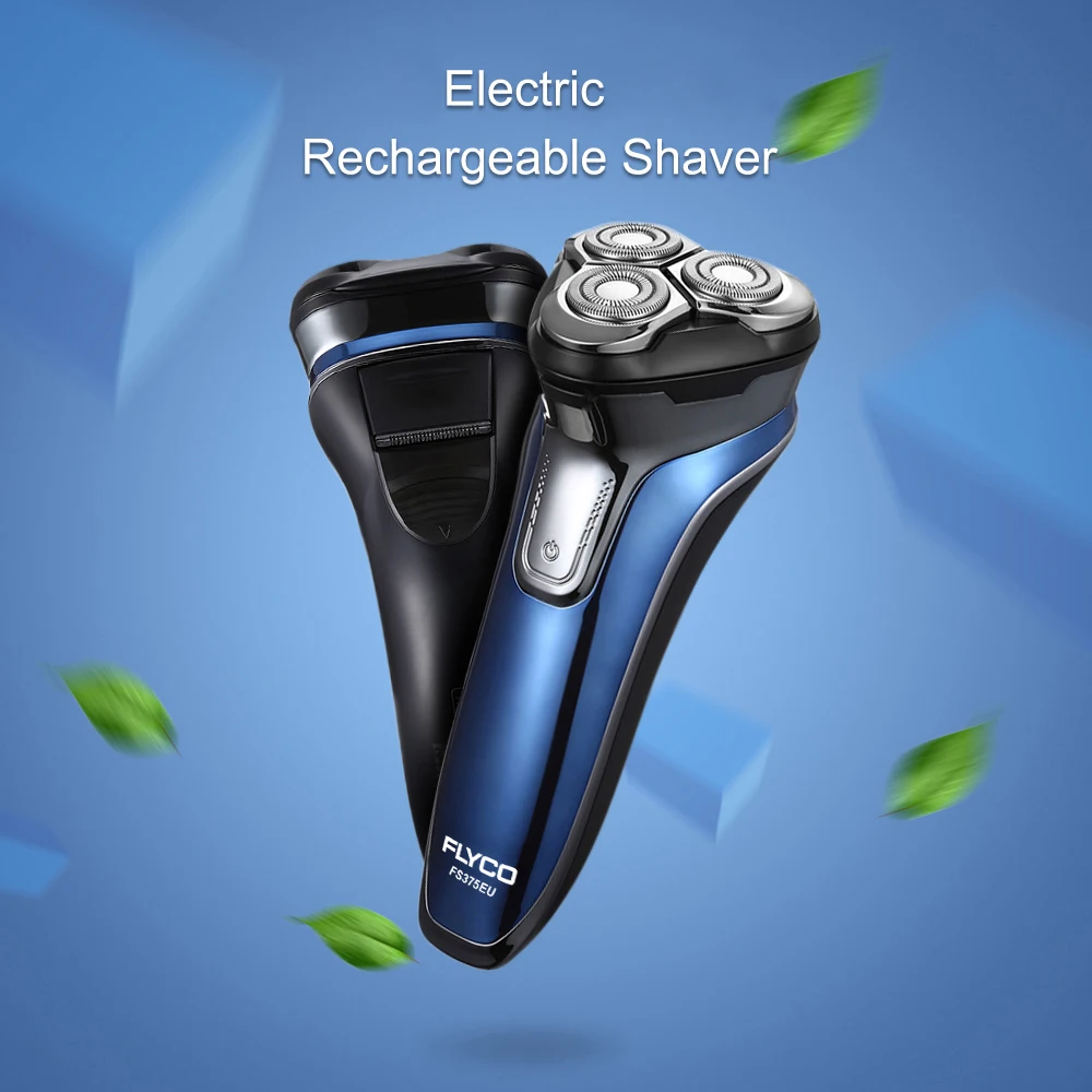 FLYCO FS375EU электрическая перезаряжаемая бритва, роторная бритва для сухой и влажной уборки для мужчин, резак для бакенбардов, бритвенный станок, уход за лицом, триммер для бороды