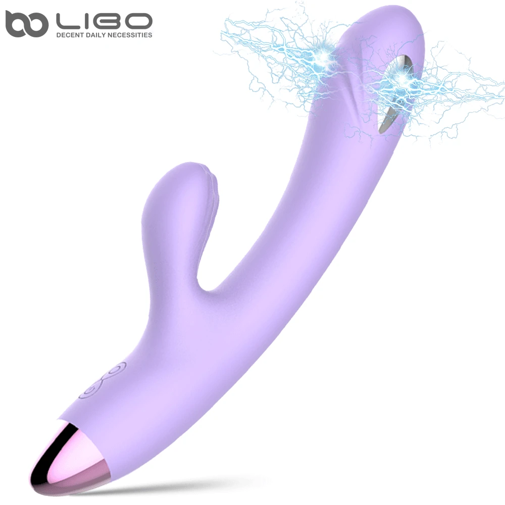 Фаллоимитатор с электрическим током вибраторы Женский мастурбатор двойная