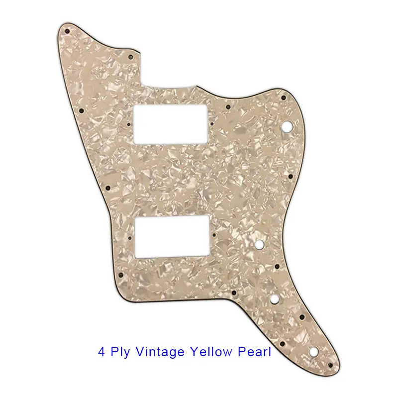 Pleroo пользовательские гитарные части-для США Jazzmaster гитарная накладка с PAF хамбакером без мостовых отверстий и верхнего рога - Цвет: Parchment Pearl