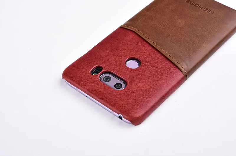 Чехол для LG V30 V30+ KEZiHOME, роскошная натуральная кожа, хит-цвет, жесткая задняя крышка в деловом стиле, с карманом для карт, для LG V35 V30S funda