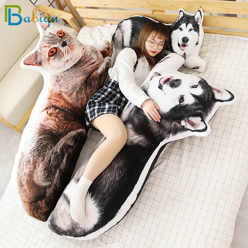 

1pc 80cm Simulation Plush DOG Pillows Soft Stuffed Animals Cushion Sofa Decor Cartoon Plush Toys for Children Kids Gift Bed Deco