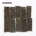 Петли для дверей шкафа, 10 шт., петли для рукоделия, мебельные петли с винтами, 4 отверстия, аксессуар для сумки, бронзовый тон