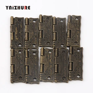 Петли для дверей шкафа, 10 шт., петли для рукоделия, мебельные петли с винтами, 4 отверстия, аксессуар для сумки, бронзовый тон