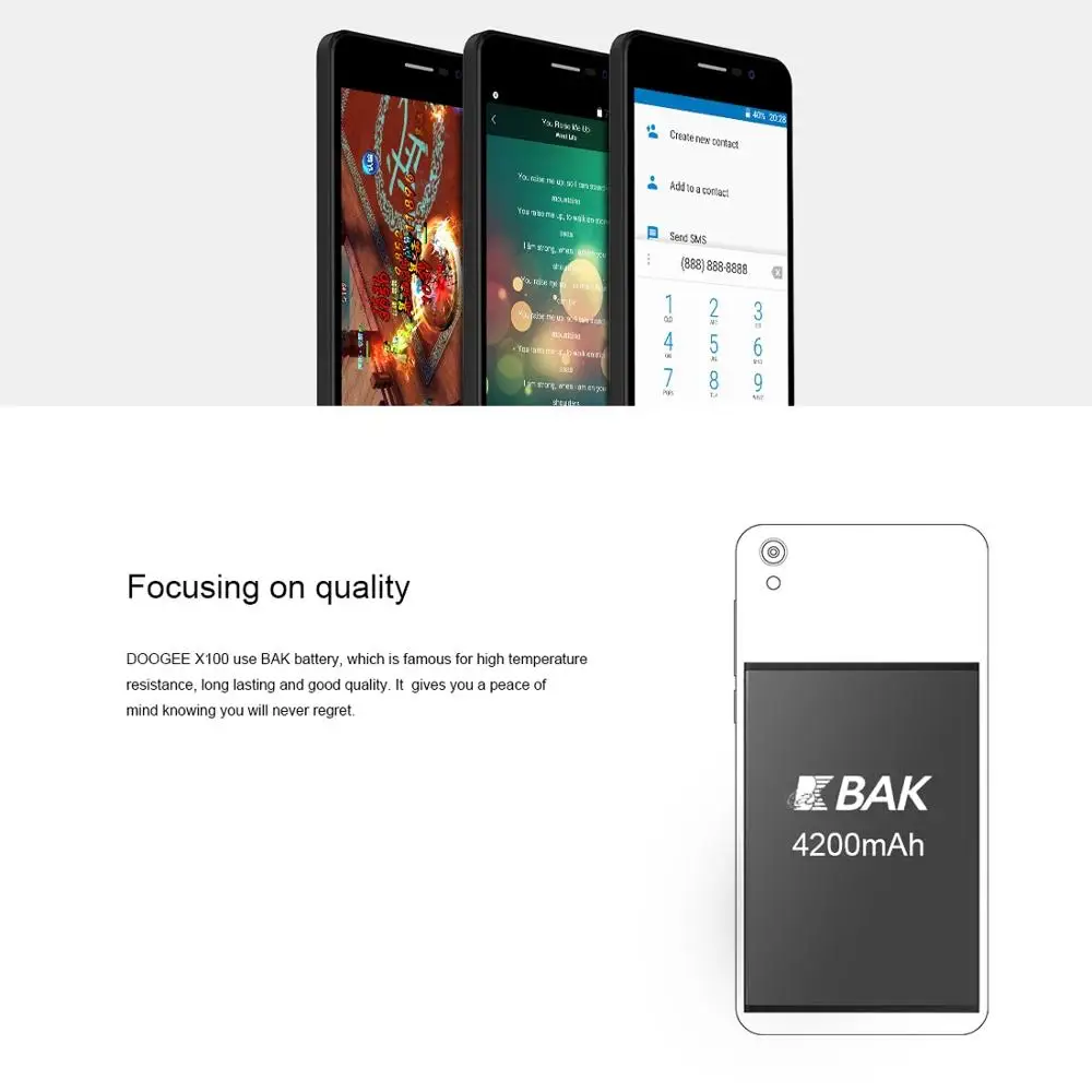 Doogee X100 Android 8 1 мобильный телефон 4200 мАч экран 0 5 дюйма четырехъядерный смартфон Гб ОЗУ ПЗУ 5.0MP двойная SIM 3g WCDMA