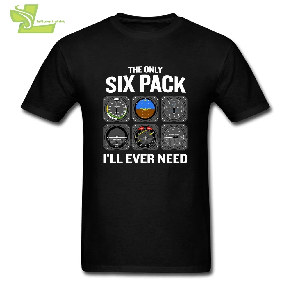 Airplane Flight Instruments Cool Tee Shirts Men Crewneck Short Sleeve T Humor Men's Solid Shirt | Мужская одежда