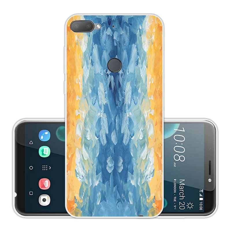 TPU for HTC Desire 12 Plus Fitted Colorful Case 6.0" Transparent Ultra Thin Soft Silicone 12+ Back Phone Cover |