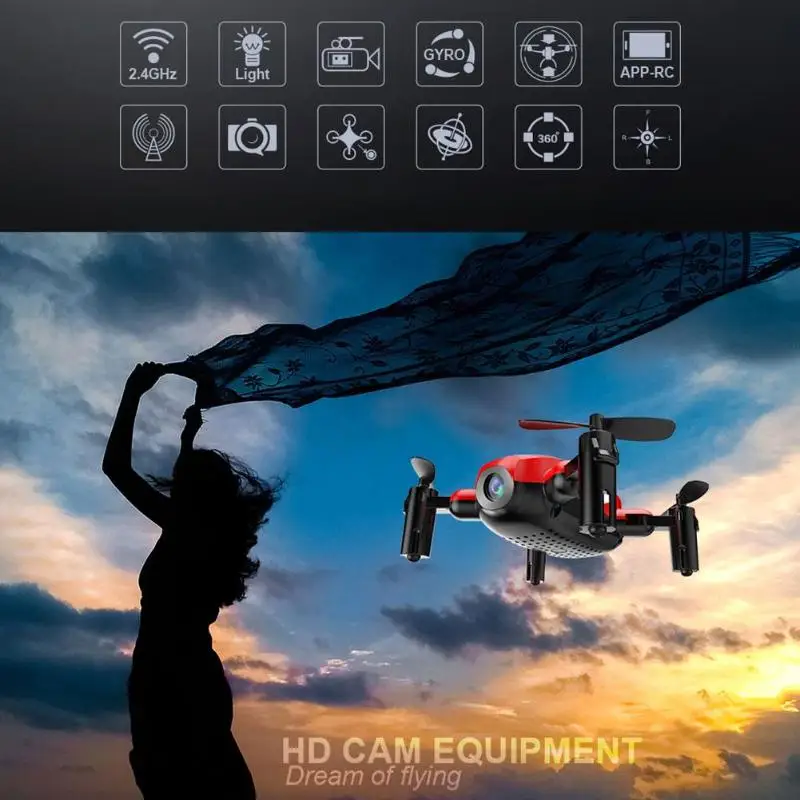 Складной Дрон HD самолет мини 2 4 ГГц RC высоко удерживающий Квадрокоптер детские