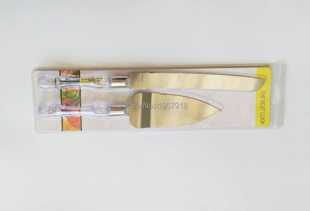 Бесплатная доставка набор ножей для свадебного торта из нержавеющей стали