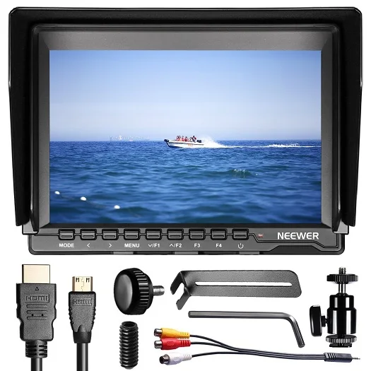 not included Battery Neewer NW74K 7 ''Ultra HD 4K 1280x800 ips экран камеры полевой монитор, 16:10/4:3 регулируемый дисплей соотношение для sony Canon Nikon - Цвет: not included Battery