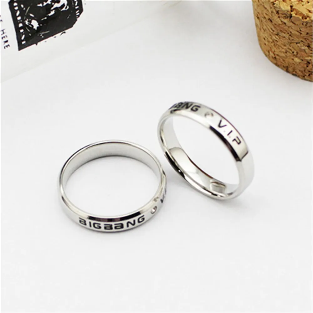 KPOP Bigbang GD& TOP V.I.P серебряное кольцо мужские или женские кольца Z0142