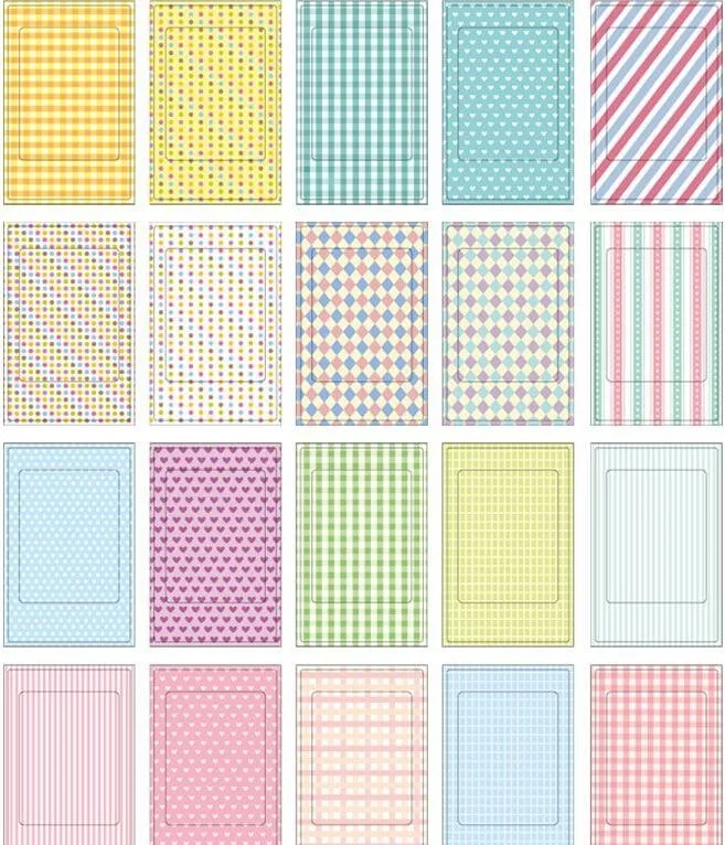 Pastel color 1 упак./лот Kawaii Мини Винтаж 9 смешанных Полароид Стиль фоторамка набор наклеек на Многофункциональный примечание деко этикетка наклейки для дневника - Цвет: Pastel color