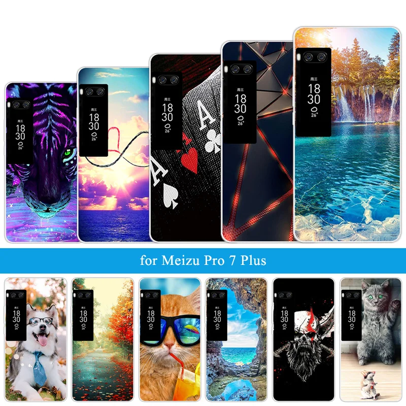 Роскошный ТПУ чехол для Meizu Pro 7 Plus Land задняя крышка 5 дюймов Прозрачный телефона