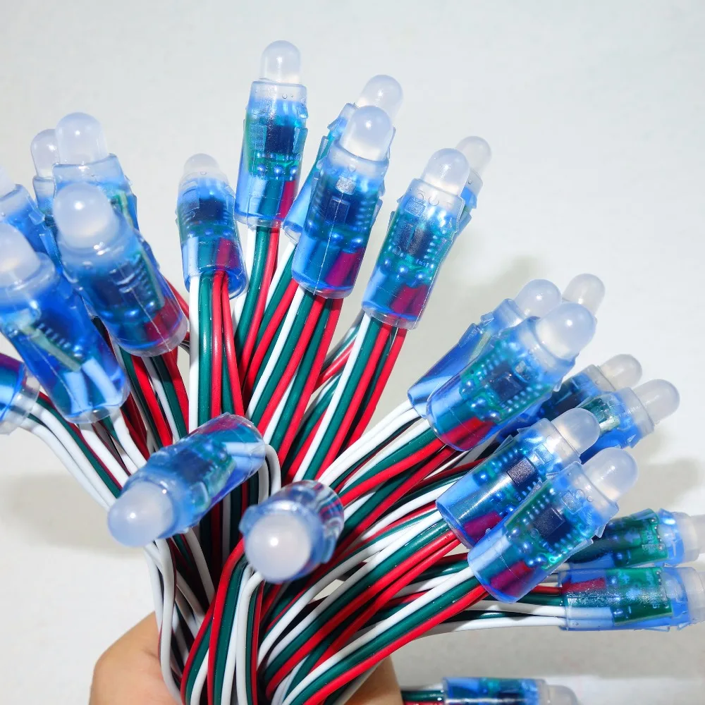 Светодиодный узел WS2811 DC5V 50 точек адресуемый класс IP68 5 дюймов (12 7 см) 24AWG провод RGB