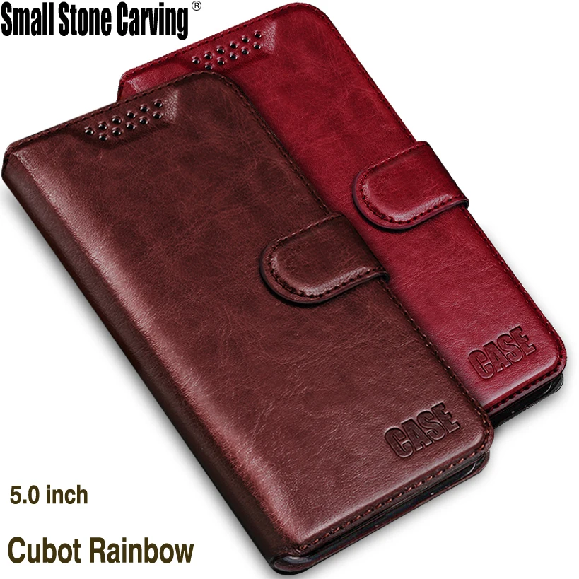 For Cubot Rainbow Case Luxury Wallet PU Leather Back Cover 5.0&quot Flip Protective Phone Bag Skin Stand | Мобильные телефоны и