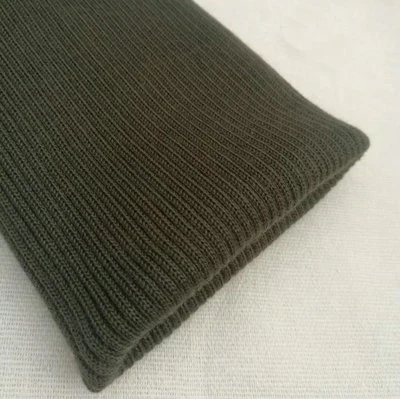 army-green 1 шт.(7*40 см) анти-пилинг трикотажные манжеты ребристые бесшовные нитки манжеты для брюк утолщенный пуховик манжеты - Цвет: army-green