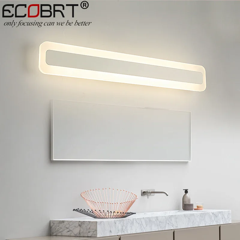 ECOBRT современные светодиодные зеркальные лампы 40 см 50 длинные квадратные