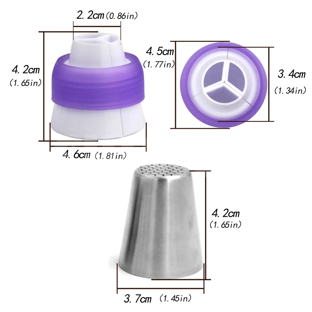 10 шт./компл. нержавеющая сталь русский тюльпан глазурь трубопроводы насадки для