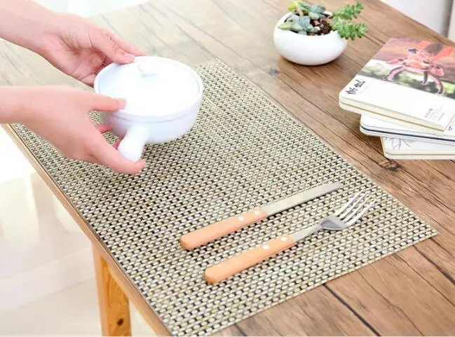 Столовые приборы из ПВХ 1 шт. набор ковриков для обеденного стола подставки