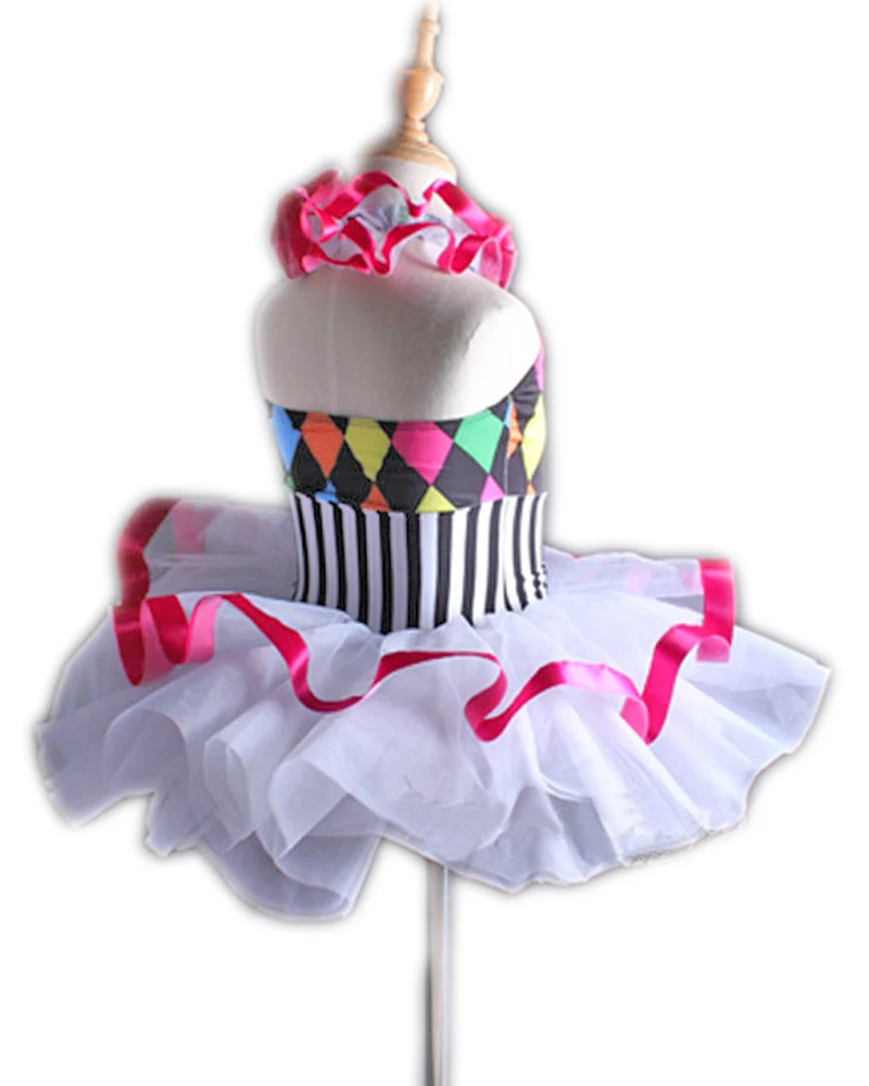 Printed neck hung children practise female ballet new bitter fleabane high-grade dress stage | Тематическая одежда и