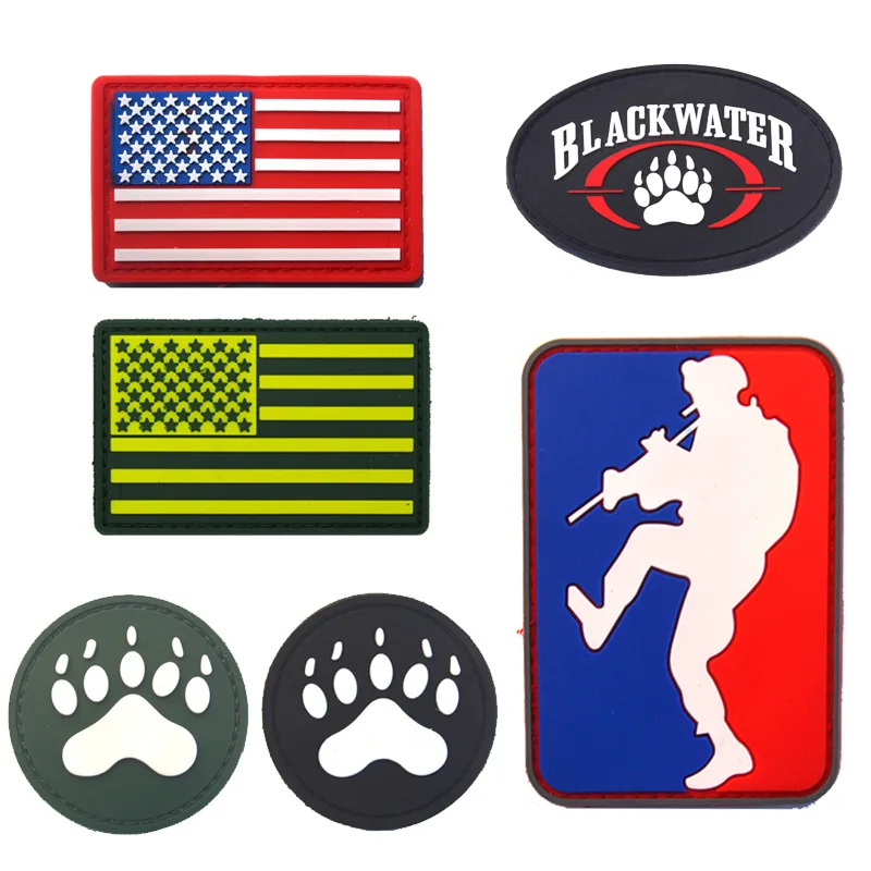Тактический знак в стиле Morale с накладкой виде флага США бейджи BLACKWATER патч для