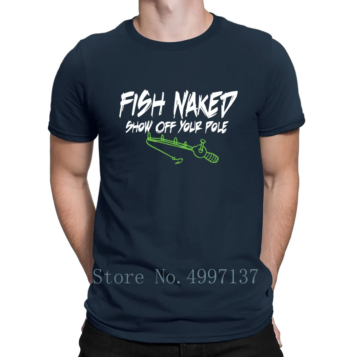 Футболка Fish Nake Show Off Your Pole Fishing Hunt Gun Boa в летнем стиле 100% хлопок|Мужские футболки| |