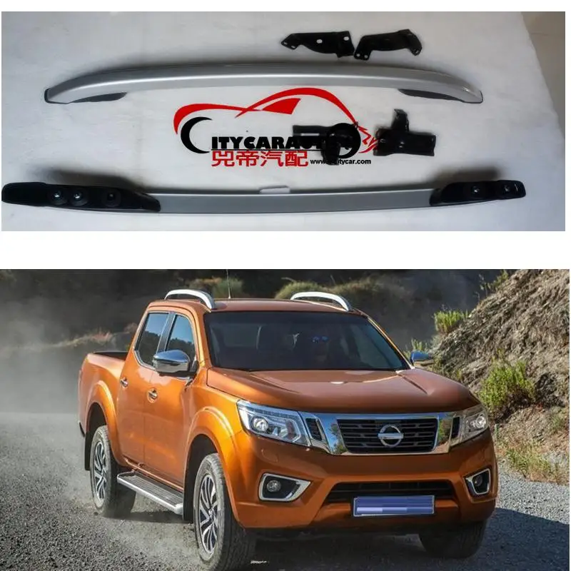 CITYCARAUTO декоративная крышка рельсы Подходит для NISSAN NAVARA NP300 Аксессуары Серебряный Багажник на крыше автомобиля Перевозчик бары