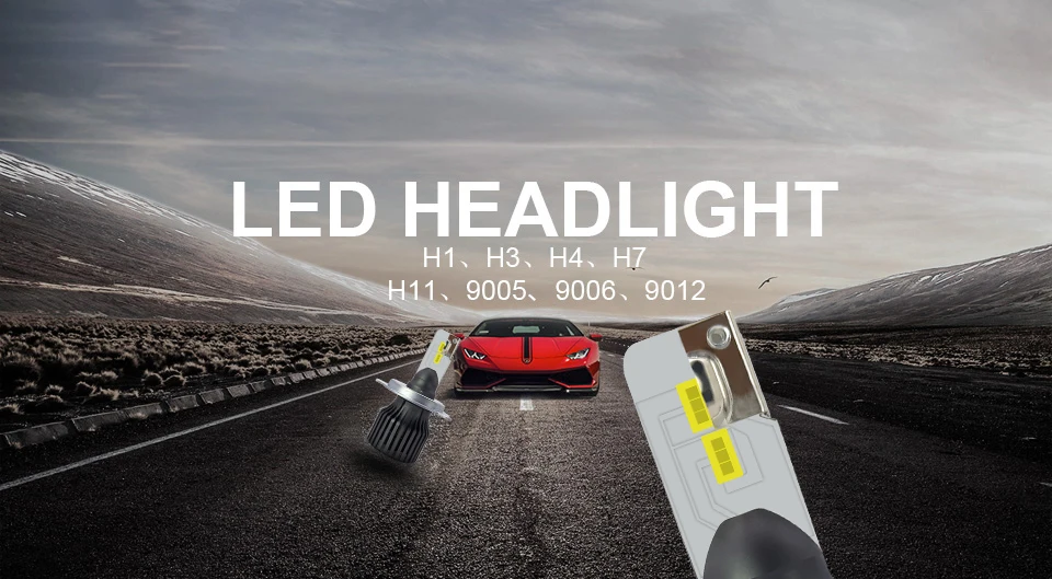 H4 светодиодный H7 для автомобильных фар H11 9005 HB3 9006 HB4 6000 K светодиодный фонарь AC/DC 12 V 24 V высокоскоростной вентилятор мини-размер 36 Вт УФ лампы IP68