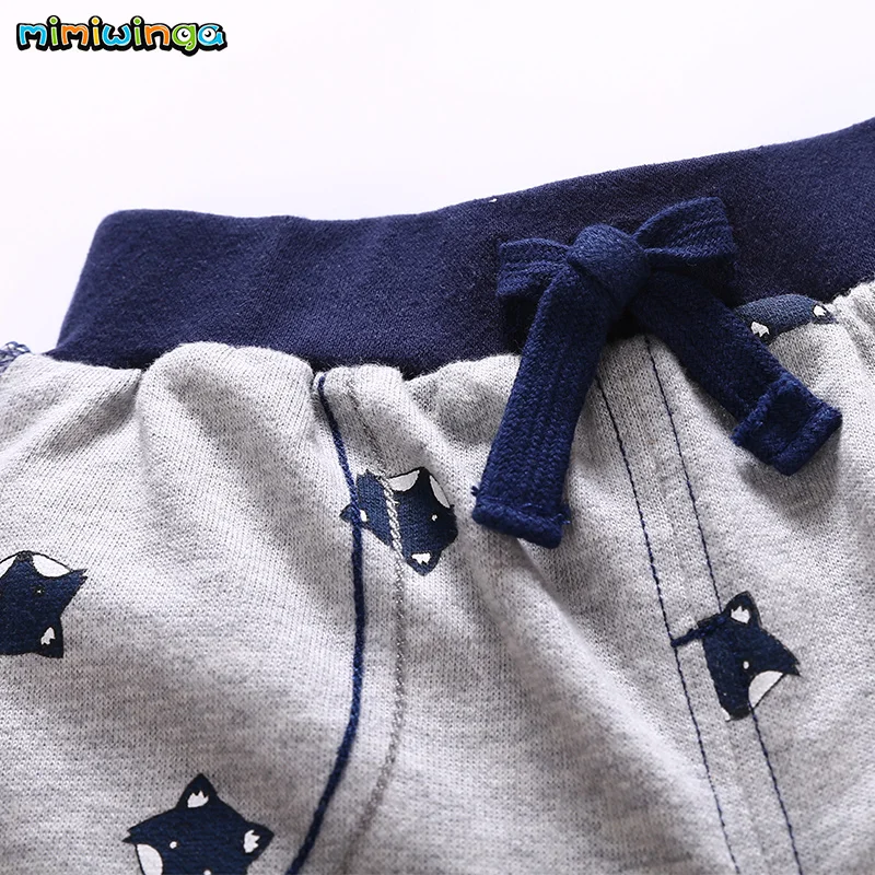 Mimiwinga 2019 Toddler Boys Suit Short Sleeve Cartoon Fox Printed Tshirt and Grey Pant Funny Cute 2 Pcs Clothing Set |