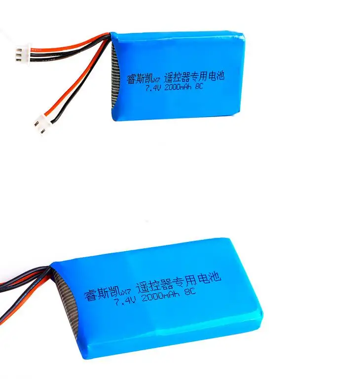 1 2 шт. 7 4 в 2000 мАч 8C Lipo аккумулятор 2S для FrSky TARANIS Q X7 4G ACCST 16CH телеметрический