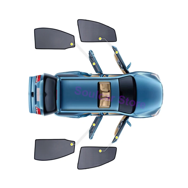 Для MAZDA CX-5 CX-4 CX4 CX5 MAZDA 3 5 6 ATENZA ALEXA 2011- магнитный автомобильный козырек для окна автомобиля дверь козырек от солнца - Цвет: 4 pcs