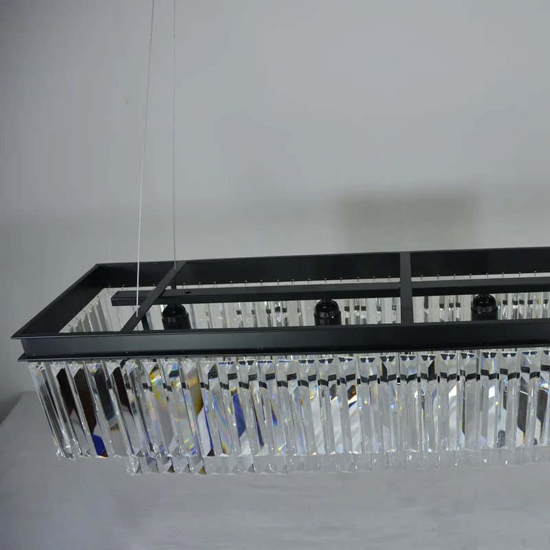 

American crystal chandelier living room bar table lamp postmodern European long shape restaurant led chandelier