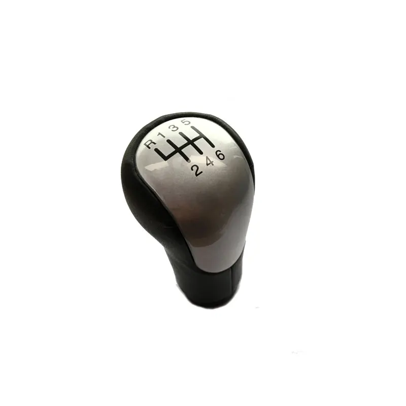 6speed silver Для Ford FIESTA MK6 2002-2008 подключение FUSION MT 5 6 скоростей черная Серебристая автомобильная ручка переключения передач головка автомобиля Стайлинг - Название цвета: 6speed silver