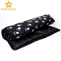 high quality pet dog blanket soft comfortable warmming dog footprint blanket for small medium large dog cat sleeplay mat coo007