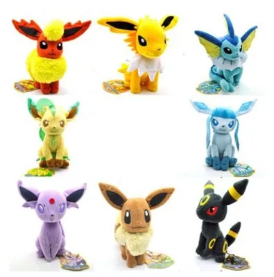 20 см Evee jolteon umbreon flareon espeon vaporeon мягкие куклы плюшевые карманные игрушки Digimon World plushie