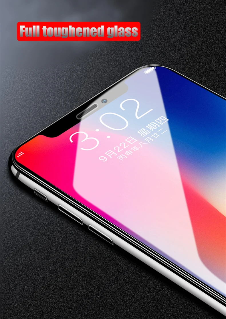2 шт./лот, закаленное стекло для iPhone X XS Max, Защитное стекло для экрана 9 H, защита от Blu-Ray стекла, Защитная пленка для iPhone Xs max
