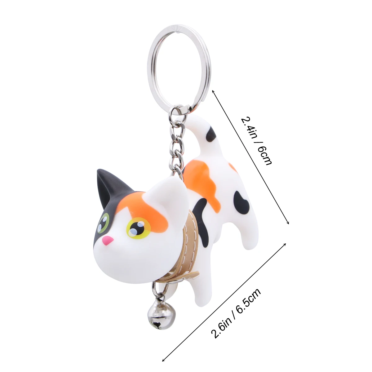 Милый мультфильм куклы маленький черный Кот брелок Porte Clef женский автомобиль