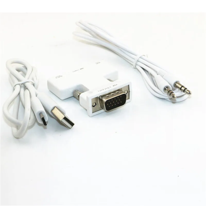 Новейший HDMI-VGA адаптер 1080P цифро-аналоговый аудио-видео конвертер кабель с внешним питанием для ПК HDTV проектор монитор