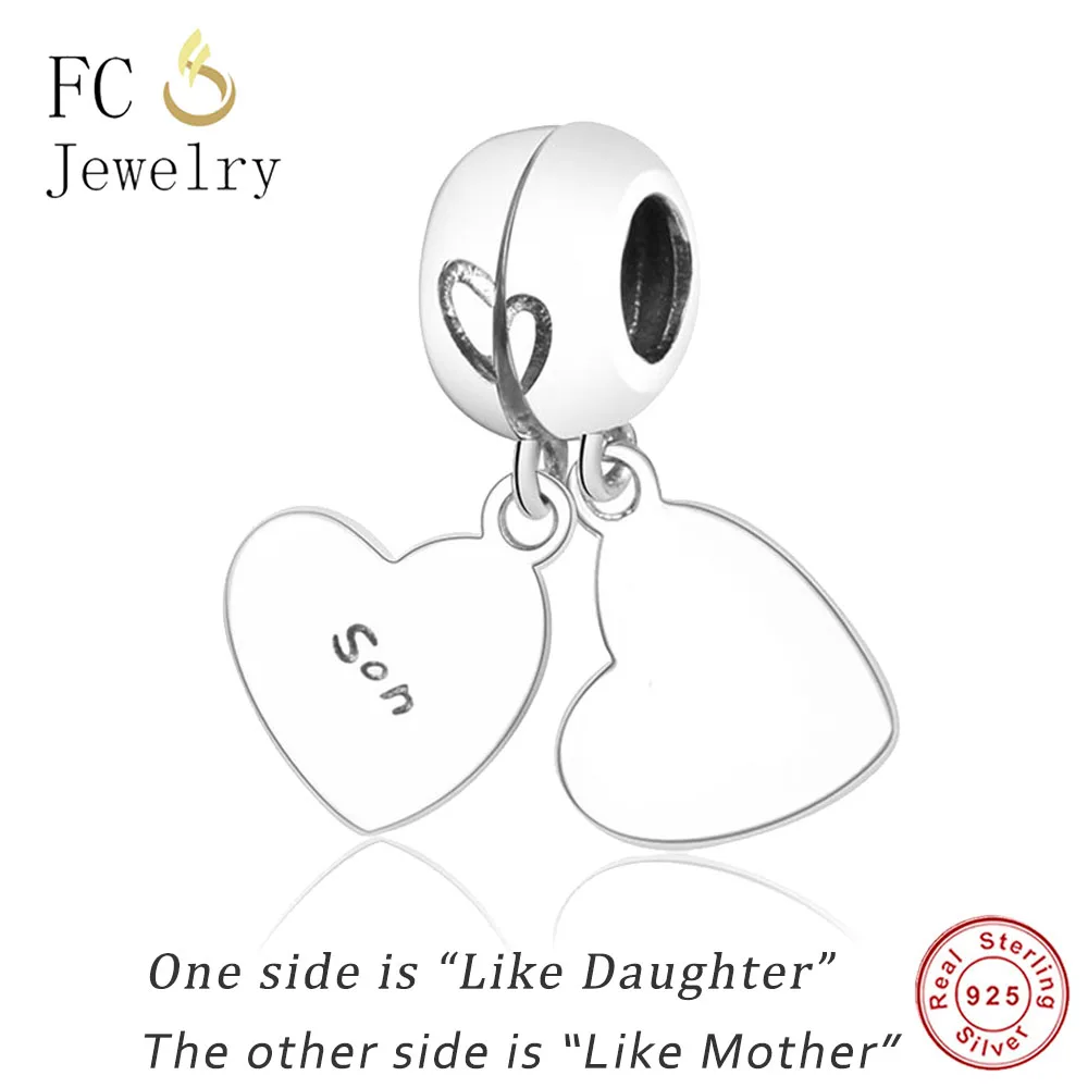 Fit Charms Браслет из стерлингового серебра 925 пробы Семейные Подвески подвеска