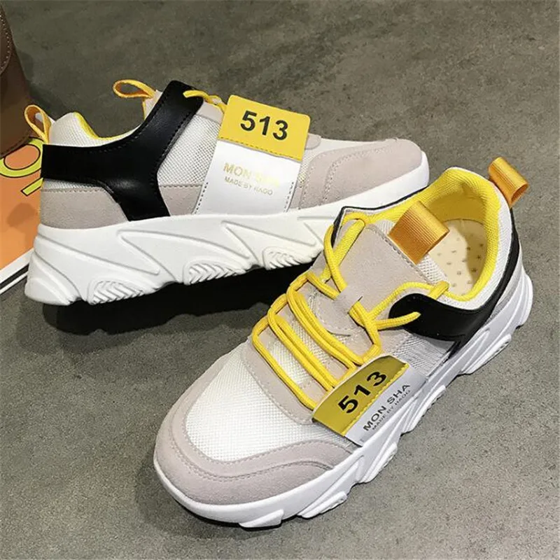 Женские кроссовки повседневная обувь из дышащей сетки на плоской платформе Chaussure