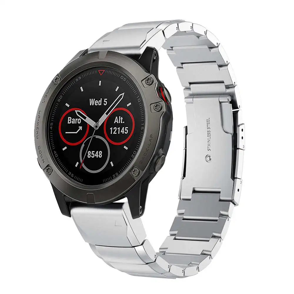 Браслет из нержавеющей стали быстро сменный ремешок для часов Garmin Fenix 5X GPS/Garmin 3/3 HR