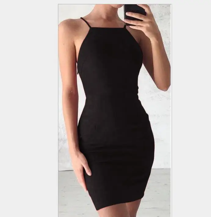 Женское летнее платье туника комбинация Бандажное весенний замшевый сарафан