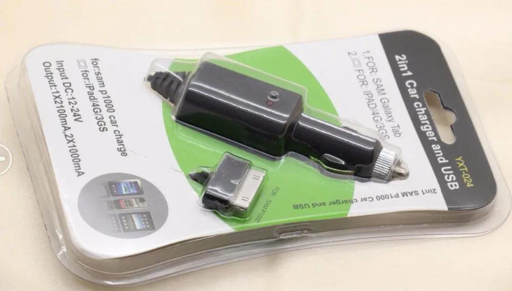 USB Автомобильное зарядное устройство для Samsung Galaxy планшет Tab P3100 P5100 P6200 P6800 P7100 P7300