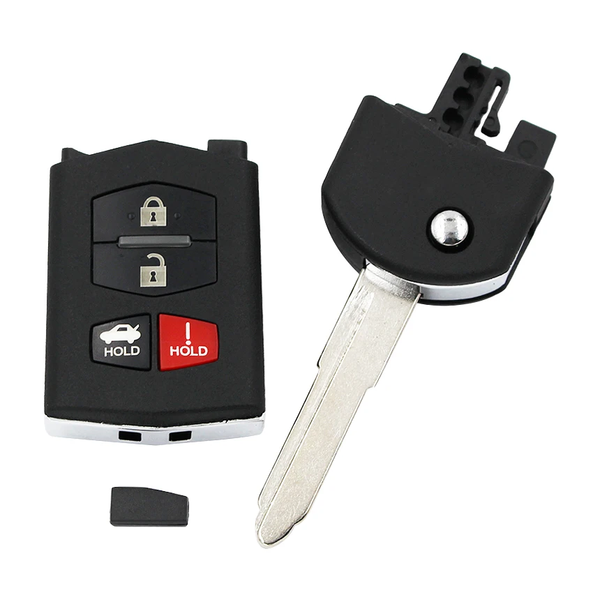 4 Button Remote Flip Key Fob FSK 313.8 MHz For Mazda 6 RX8 FCC:KPU41788 With 4D63