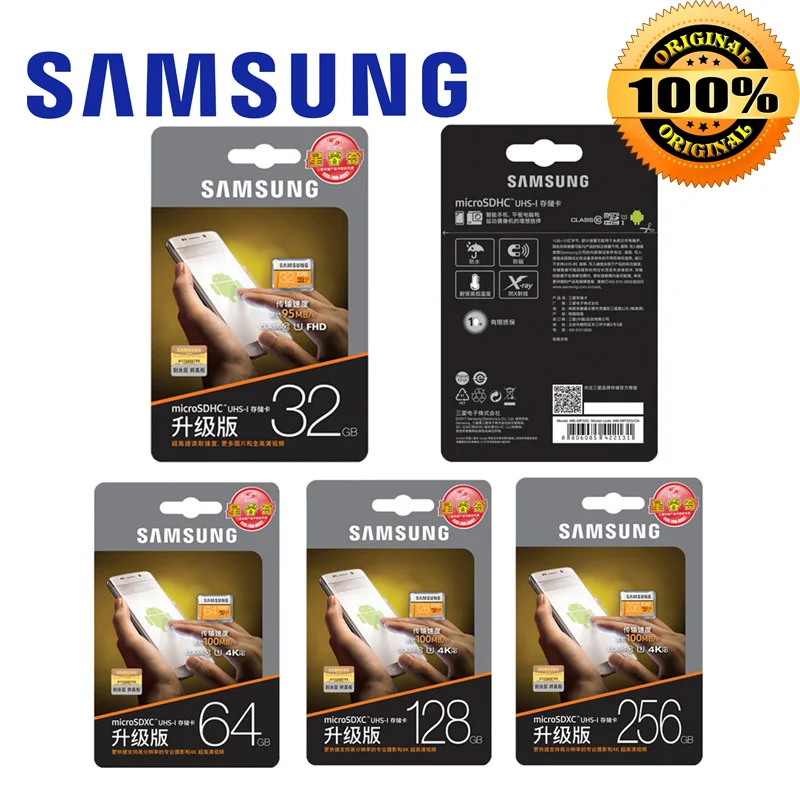 Карта памяти SAMSUNG Micro SD 128 ГБ 10 Microsd 32 Гб 64 256 SDHC/SDXC TF карта sd U3 U1 evo plus para|Карты памяти| |