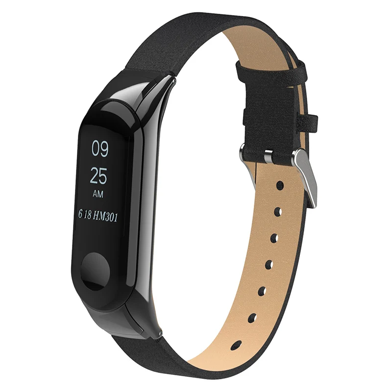 Кожаный браслет для Xiaomi Band 3 сменный ремешок на запястье Xiomi Xaiomi Xiami Xaomi Mi