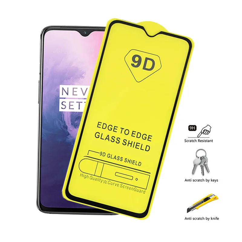 9D полное покрытие Защитное стекло для Oneplus 7 6 41 дюймов клеевое экрана закаленное