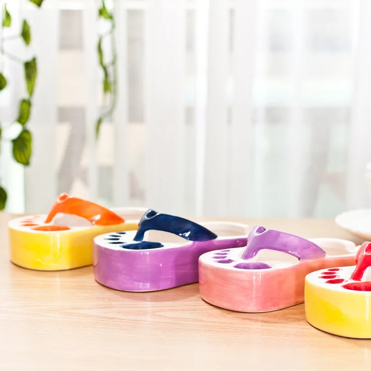 Креативное украшение для дома индивидуальная керамическая пепельница ног