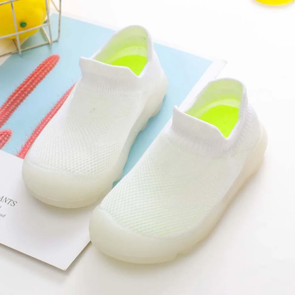Perimedes/однотонная Милая трикотажная дышащая обувь для маленьких девочек и