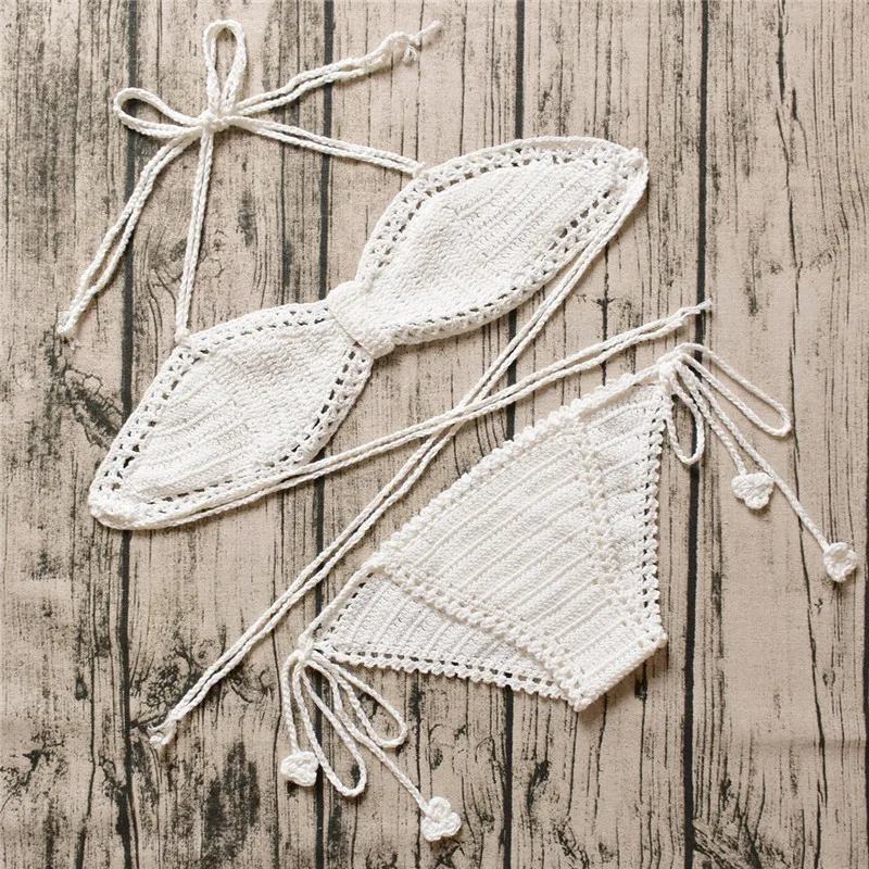 Новое поступление бикини ручной работы вязаный купальник Женский комплект