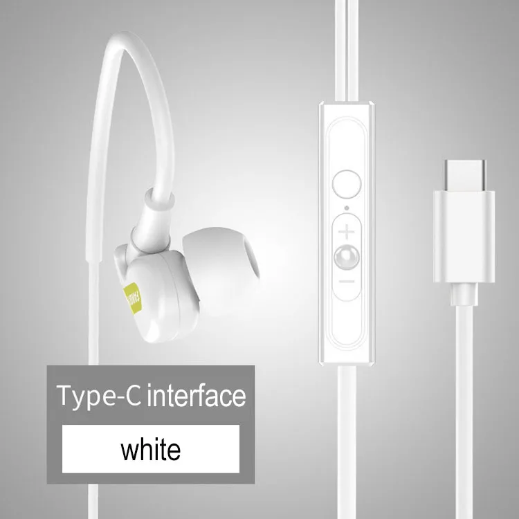 Белый Usb type C наушники проводные наушники с пультом управления микрофон Тип C наушники для huawei P30 P20 Pro Xiaomi Mi9 Oneplus 6+ 7 - Цвет: Белый